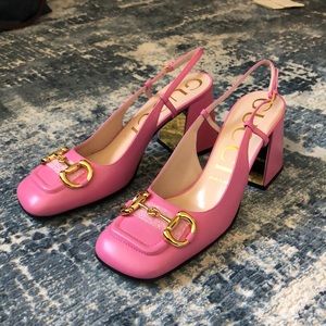 gucci pink slingback